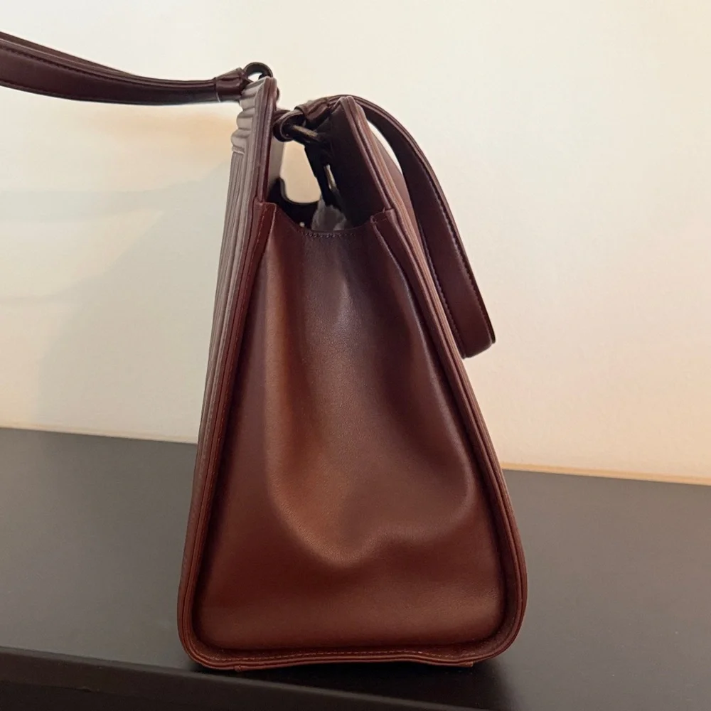 CHANEL Burgundy Large Chevron Tote - Picture 11 of 17
